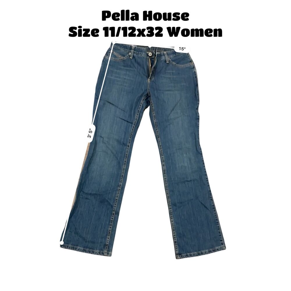 Wrangler Women's Ultimate Riding Jean Q-Baby Dark Blue Size 11/12x32